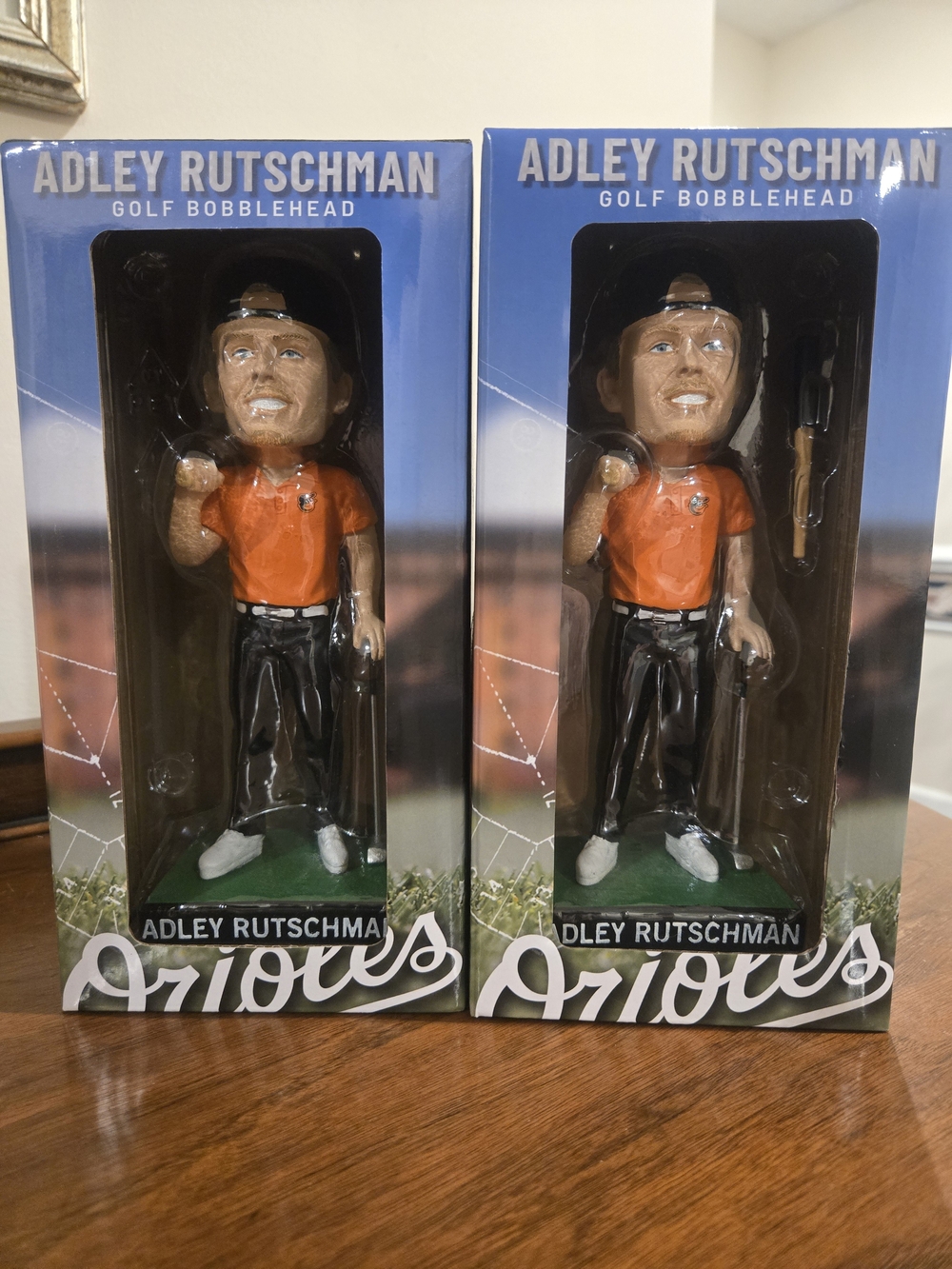 MLB Adley Rutschman Orioles Orange & Black Golf Bobblehead (Pair)